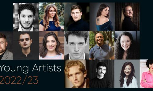 Collage of the announcement for the Young Artists 22/23