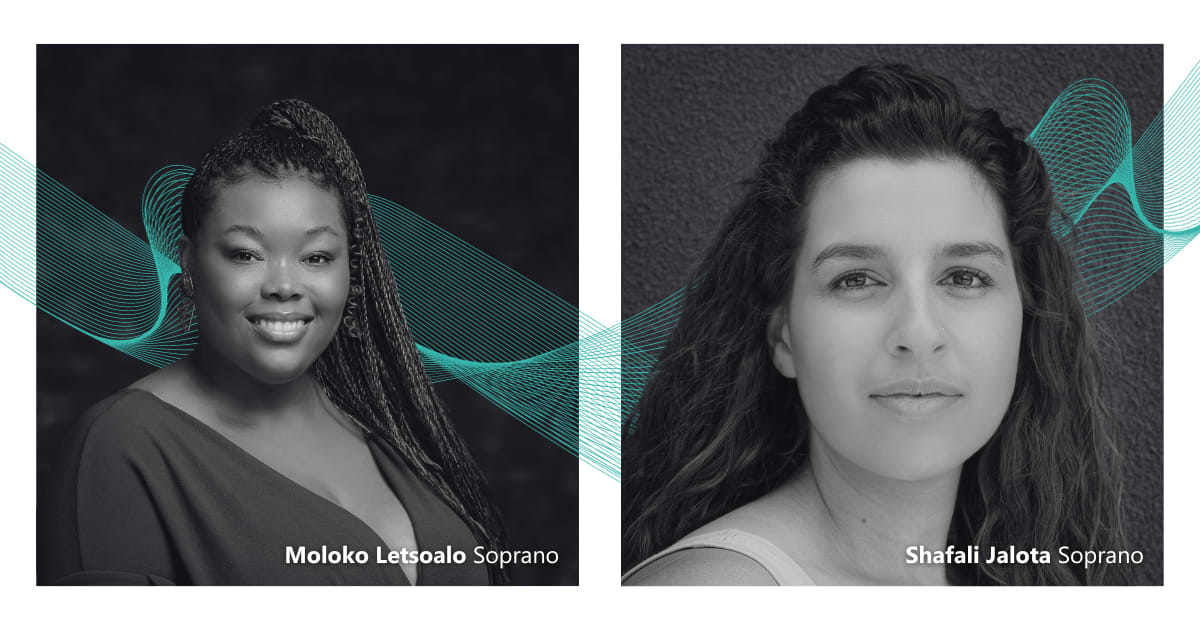 Collage of the Young Artists: Moloko Letsoalo and Shafali Jalota